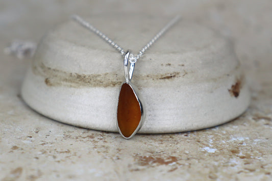 Welsh Sea Glass Silver Necklace