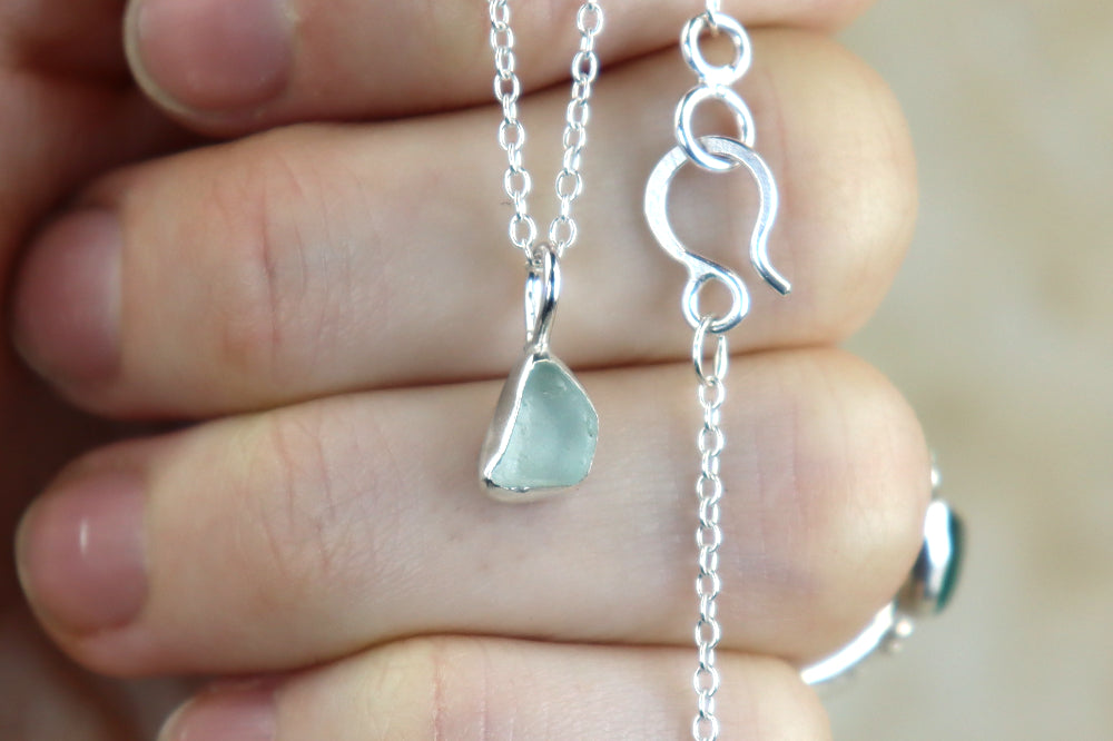 Welsh Sea Glass Silver Necklace