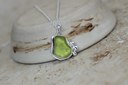 Welsh Sea Glass Silver Necklace