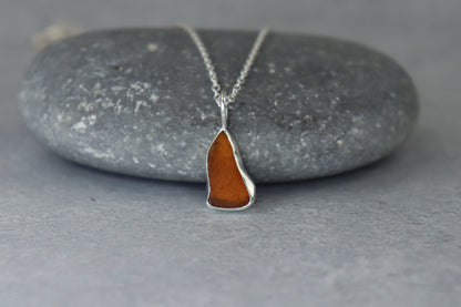 Welsh Sea Glass Silver Necklace