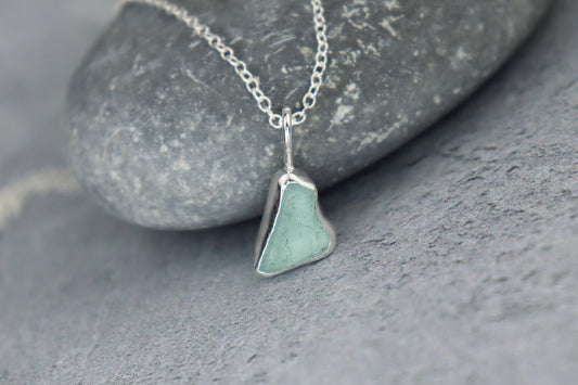 Welsh Sea Glass Silver Necklace