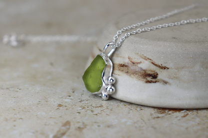 Welsh Sea Glass Silver Necklace