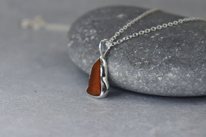 Welsh Sea Glass Silver Necklace