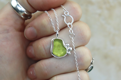 Welsh Sea Glass Silver Necklace