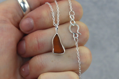 Welsh Sea Glass Silver Necklace