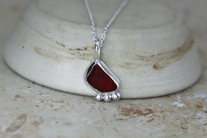 Welsh Sea Glass Silver Necklace