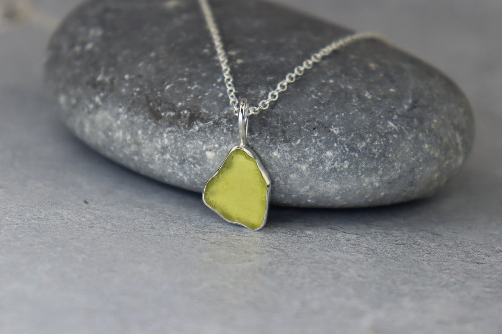Welsh Sea Glass Silver Necklace