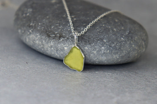 Welsh Sea Glass Silver Necklace