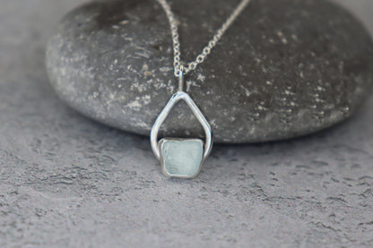 Welsh Sea Glass Teardrop Necklace