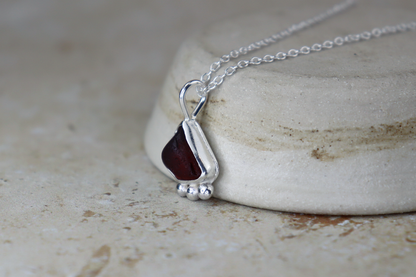 Welsh Sea Glass Silver Necklace