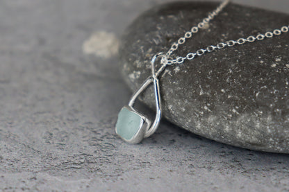 Welsh Sea Glass Teardrop Necklace