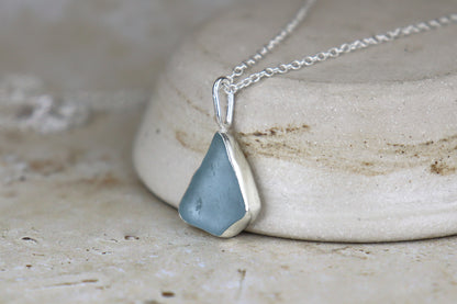 Welsh Sea Glass Silver Necklace