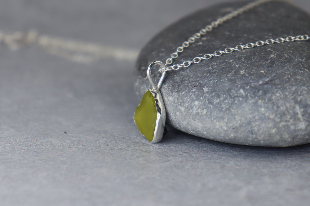 Welsh Sea Glass Silver Necklace