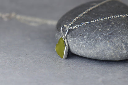 Welsh Sea Glass Silver Necklace