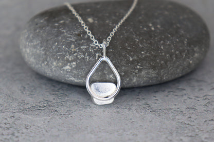 Welsh Sea Glass Teardrop Necklace