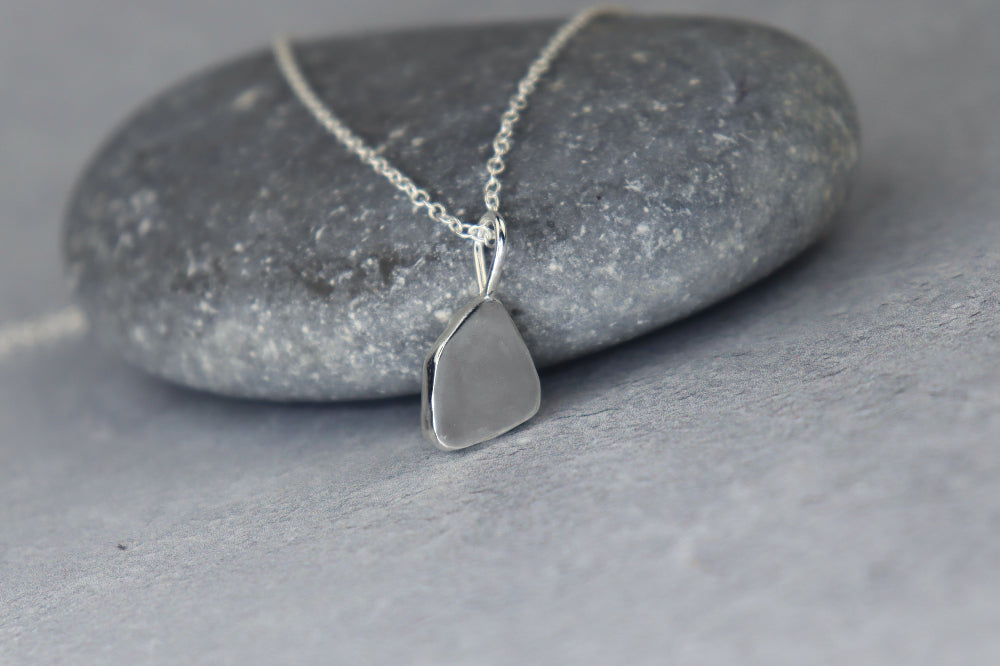 Welsh Sea Glass Silver Necklace