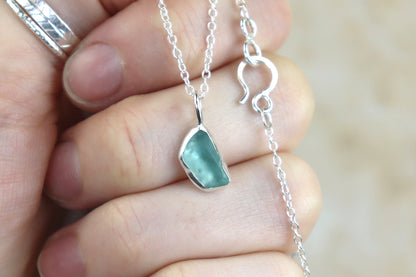 Welsh Sea Glass Silver Necklace