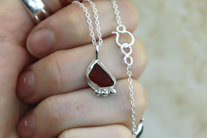 Welsh Sea Glass Silver Necklace