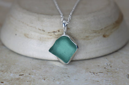 Welsh Sea Glass Silver Necklace