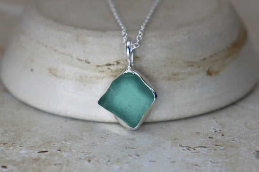 Welsh Sea Glass Silver Necklace