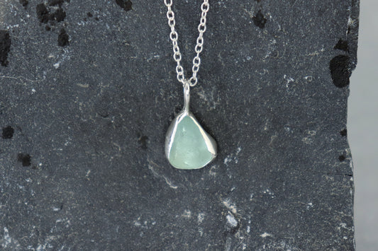 Welsh Sea Glass Silver Necklace