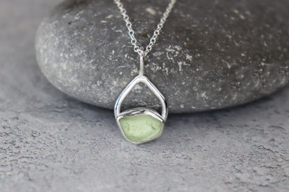 Welsh Sea Glass Teardrop Necklace