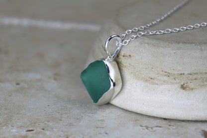 Welsh Sea Glass Silver Necklace