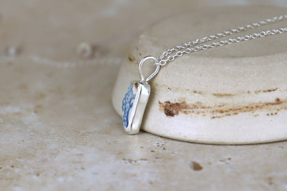 Welsh Sea Pottery Silver Necklace