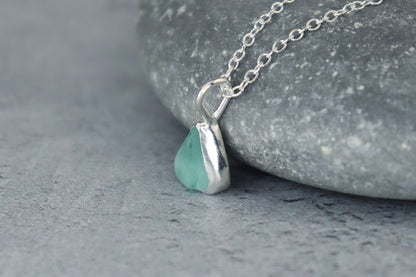 Welsh Sea Glass Silver Necklace