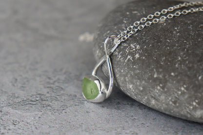 Welsh Sea Glass Teardrop Necklace