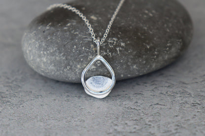 Welsh Sea Glass Teardrop Necklace