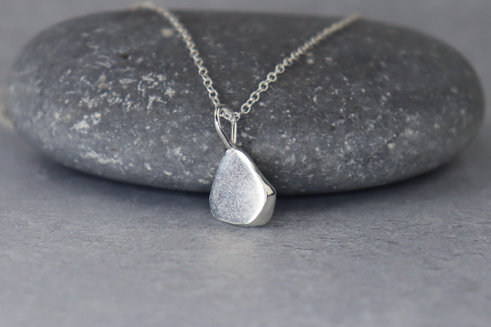 Welsh Sea Glass Silver Necklace