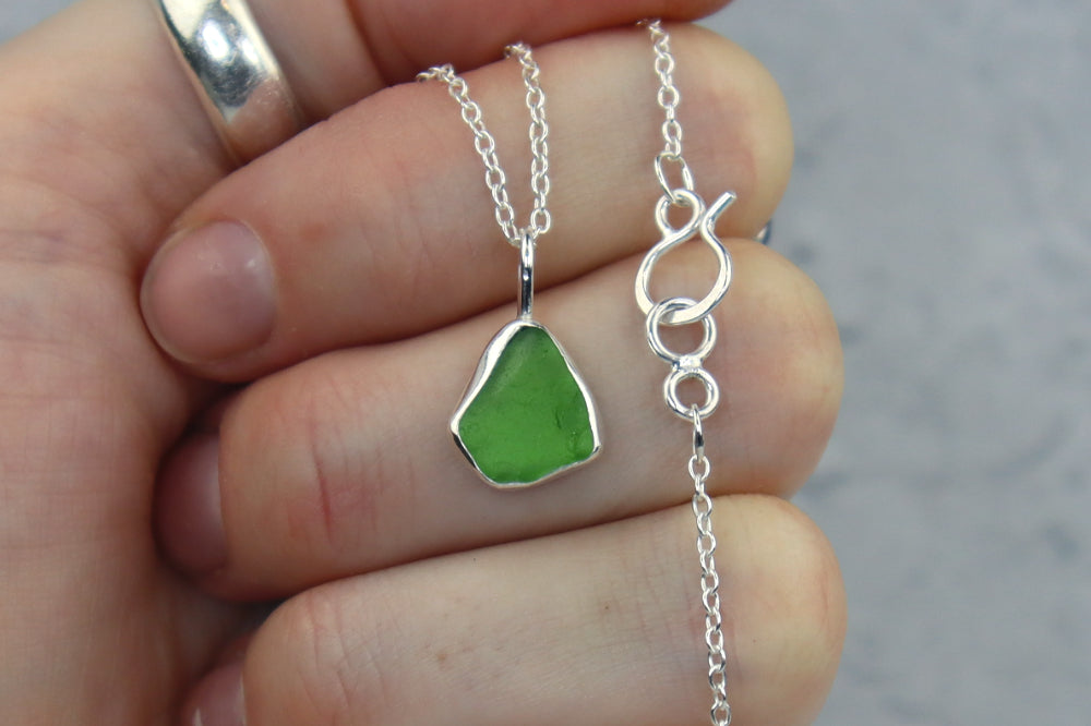 Welsh Sea Glass Silver Necklace