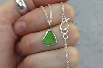 Welsh Sea Glass Silver Necklace