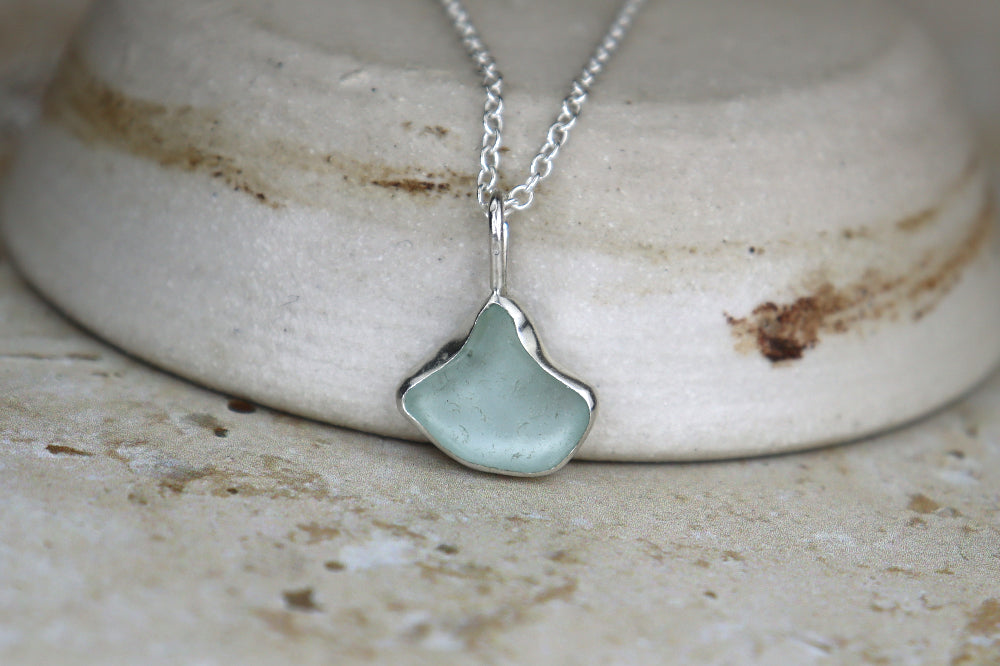 Welsh Sea Glass Silver Necklace