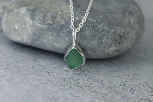 Welsh Sea Glass Silver Necklace