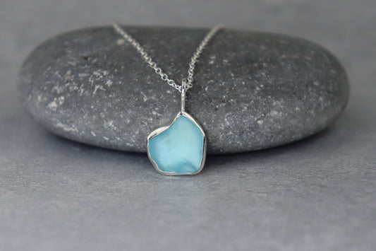 Welsh Sea Glass Silver Necklace