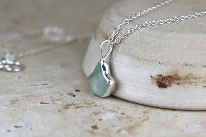 Welsh Sea Glass Silver Necklace