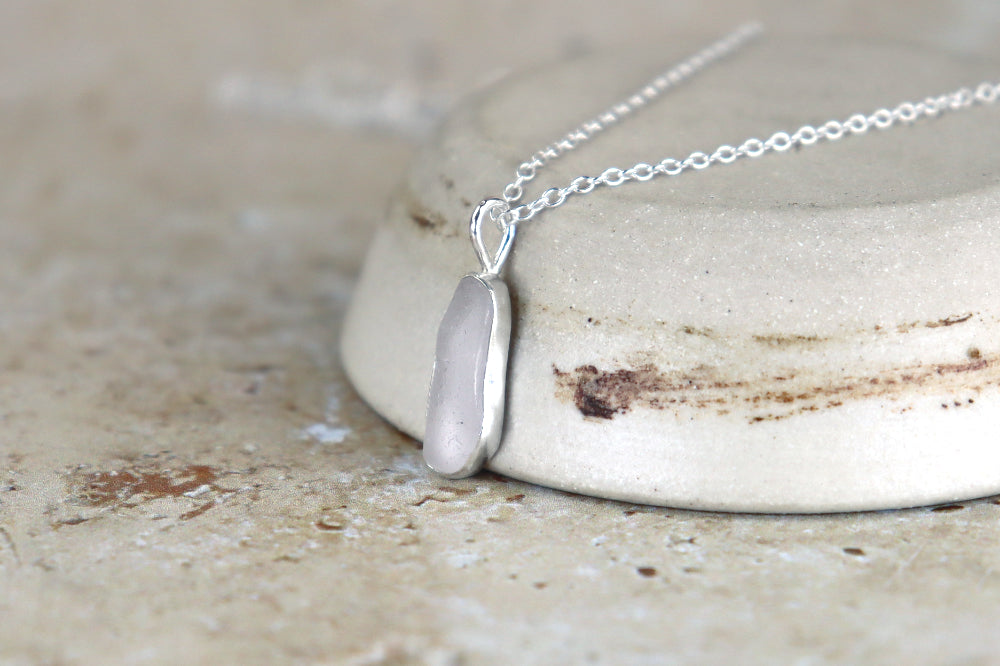 Welsh Sea Glass Silver Necklace