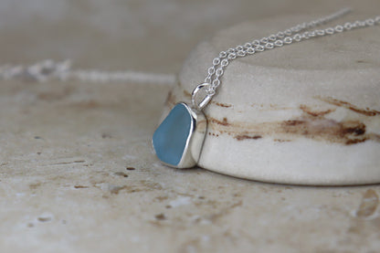 Welsh Sea Glass Silver Necklace