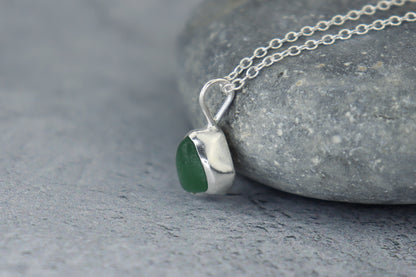 Welsh Sea Glass Silver Necklace