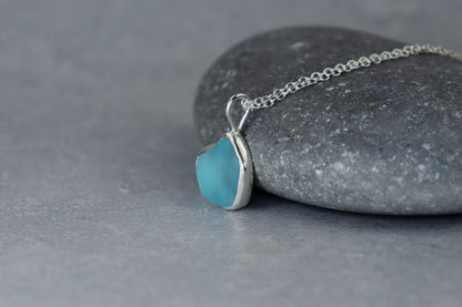 Welsh Sea Glass Silver Necklace