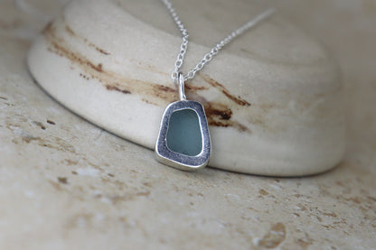 Welsh Sea Glass Silver Necklace