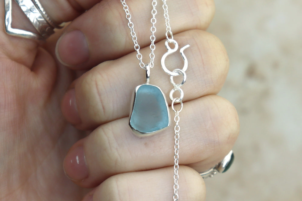 Welsh Sea Glass Silver Necklace