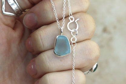 Welsh Sea Glass Silver Necklace