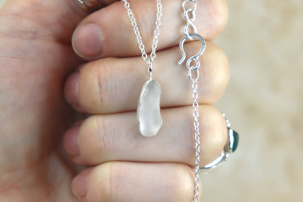 Welsh Sea Glass Silver Necklace