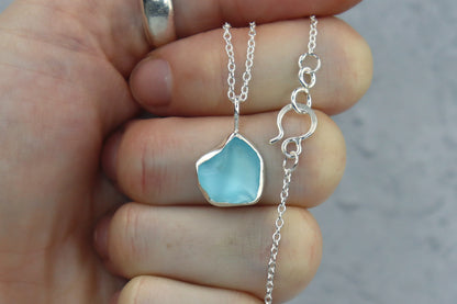 Welsh Sea Glass Silver Necklace