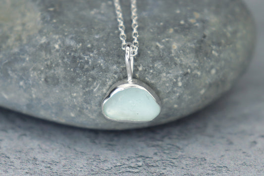 Welsh Sea Glass Silver Necklace