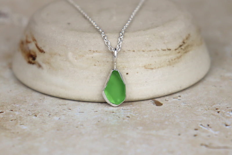 Welsh Sea Glass Silver Necklace