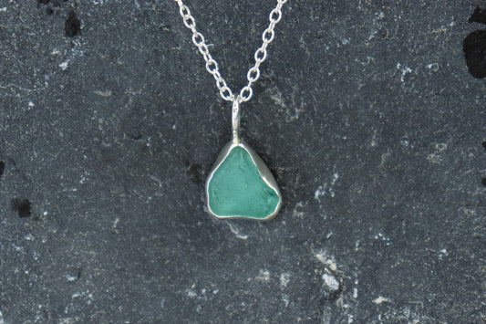 Welsh Sea Glass Silver Necklace